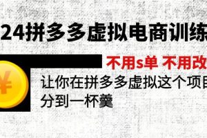 （11525期）2024拼多多虚拟电商训练营 不用s单 不用改销量  在拼多多虚拟上分到一杯羹