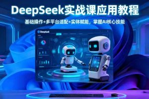 （16391期）DeepSeek实战课应用教程、基础操作+多平台适配+实体赋能，掌握AI核心技能