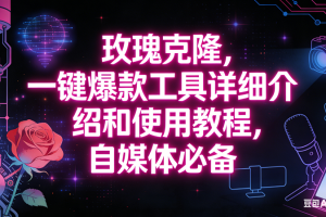 (16811期)玫瑰克隆工具,自媒体必备神器,一键爆款,详细介绍和使用教程