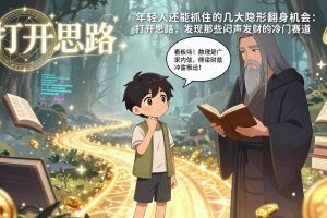 (17471期)付费文1+2:年轻人还能抓住的几大隐形翻身机会:打开思路,发现那些闷声发财的冷门赛道