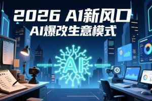 （17478期）2026年AI创富新风口，用人工智能爆改你的生意模式，从短视频到直播全面降本增效抢占先机