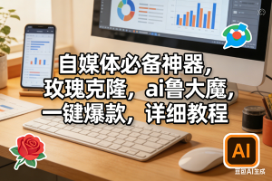 (17886期)玫瑰克隆软件,ai鲁大魔的工具,自媒体必备神器,一键爆款,详细教程。