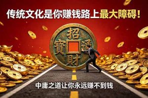 （18872期）付费文章：传统文化是你赚钱路上最大障碍！中庸之道让你永远赚不到钱