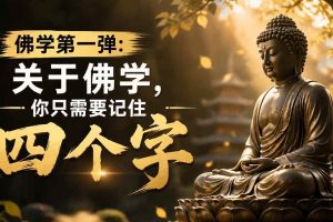 (19728期)付费文章:佛学第一弹:关于佛学,你只需要记住四个字