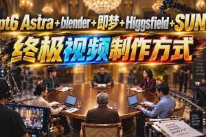 （20588期）GPT-6 Astra+Blender+即梦+Higgsfield+Suno=终极视频制作方式（无水印）