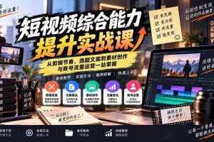（20599期）短视频综合能力提升实战课：从剪辑节奏、选题文案到素材创作与账号流量运营一站掌握